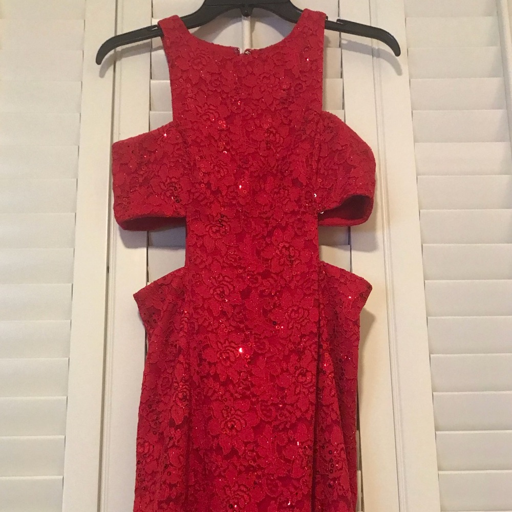 Morgan $ co red dress